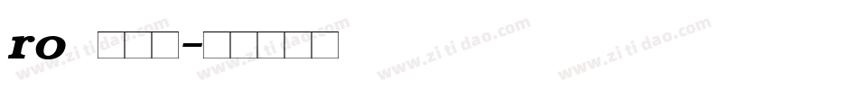 ro 本明朝字体转换